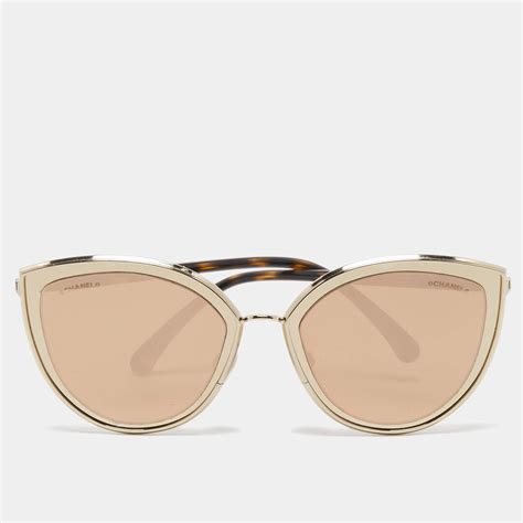 chanel mirrored cat eye sunglasses